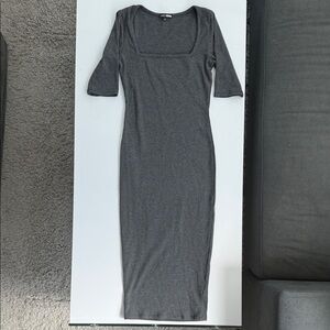 Fashion Nova Charcoal Sleeved Dress